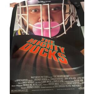 The Mighty Ducks 1992 Original Movie Poster 27x40 DS Disney Emilio Estevez